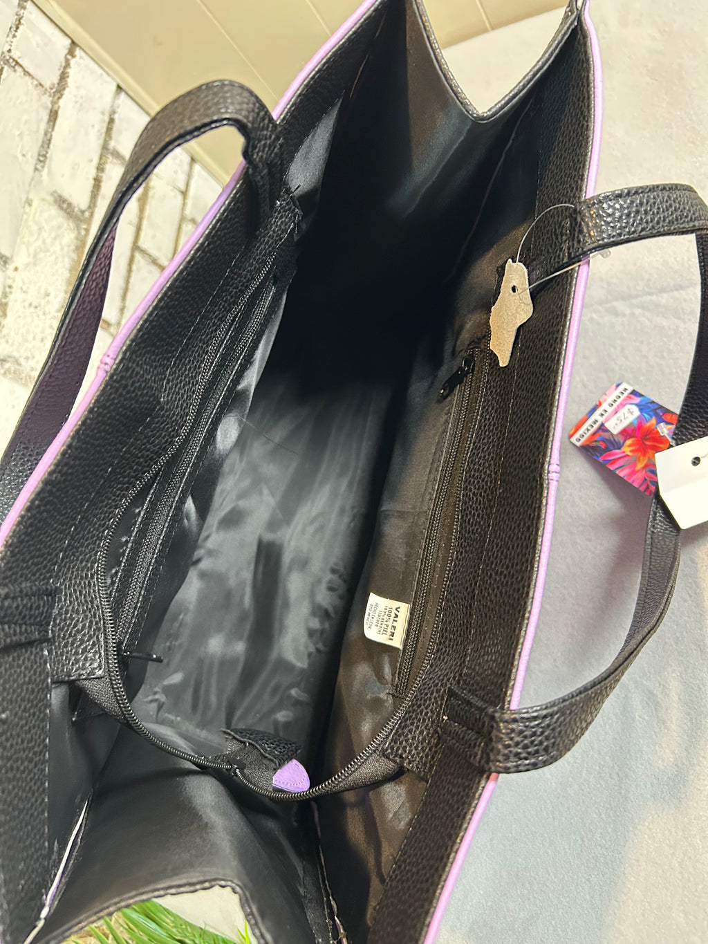 Beautiful Lilac Leather Hand Made Large Bag