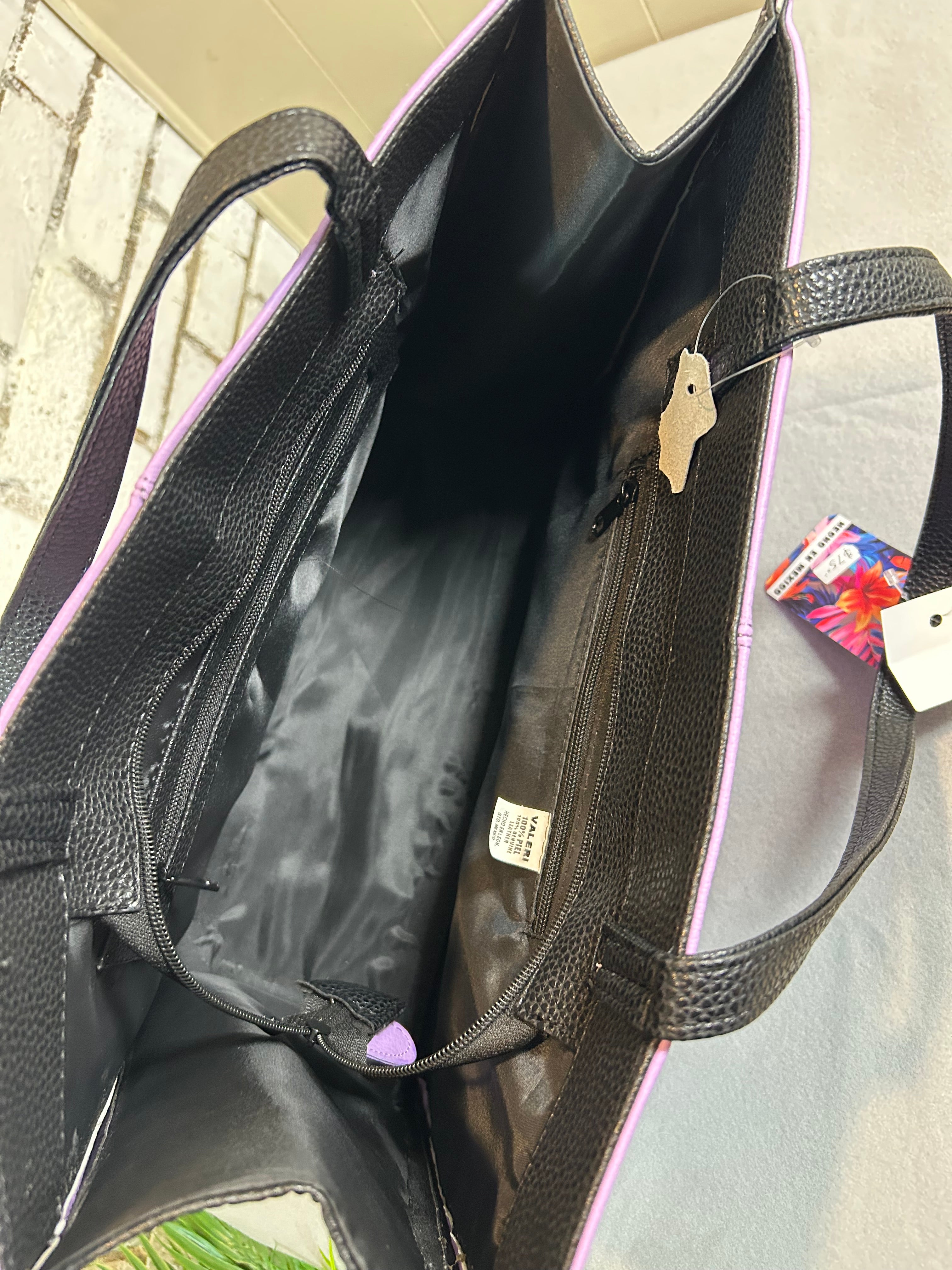 Beautiful Lilac Leather Hand Made Large Bag