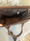 Beautiful Dark Brown Handmade Leather Bag crossed Body option strap