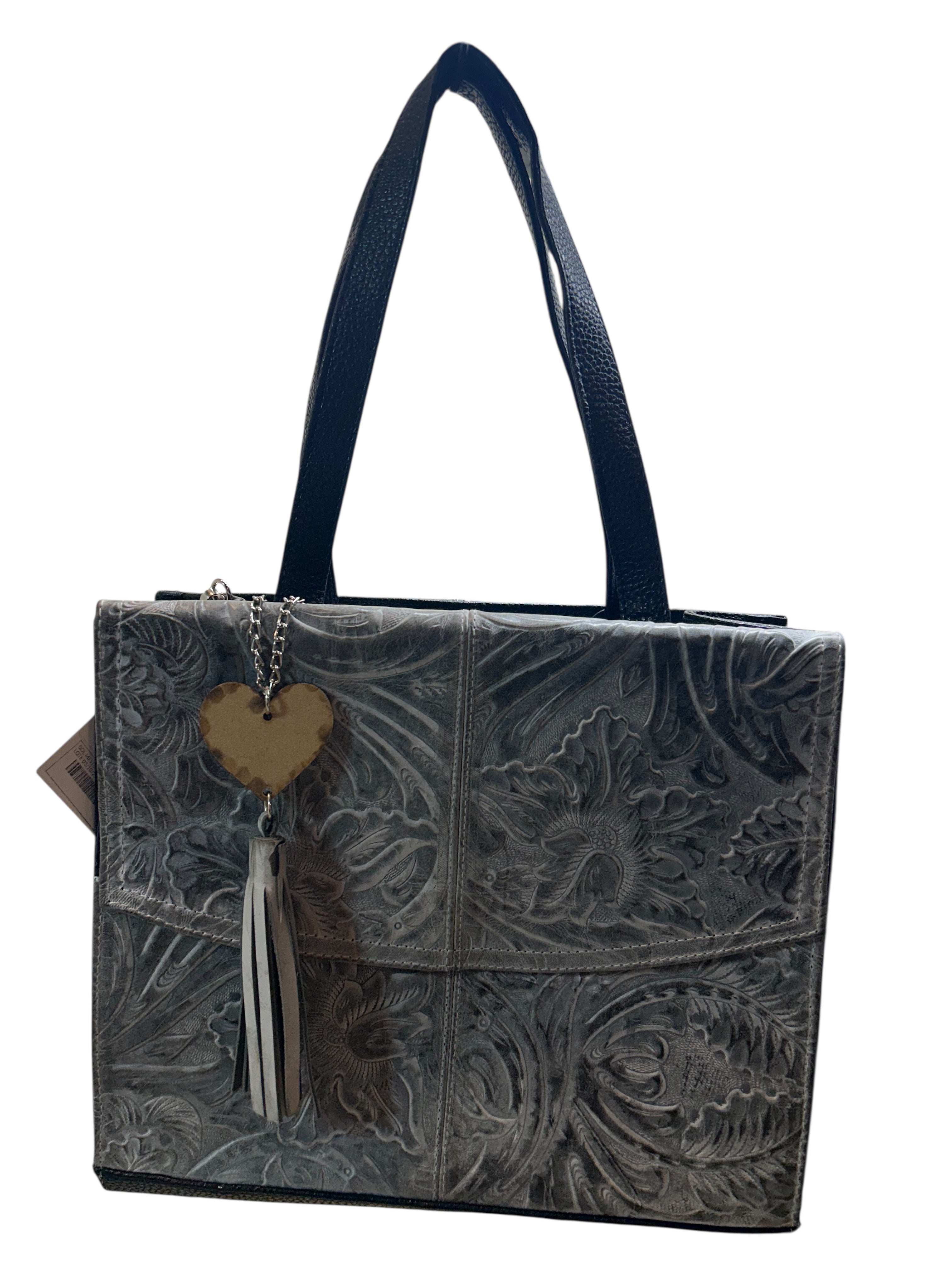 Beautiful Gray Leather Bag