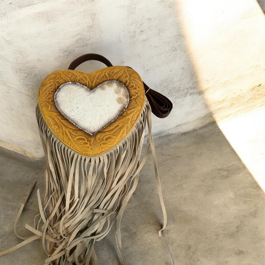 Beautiful Hand Made Western Leather Heart