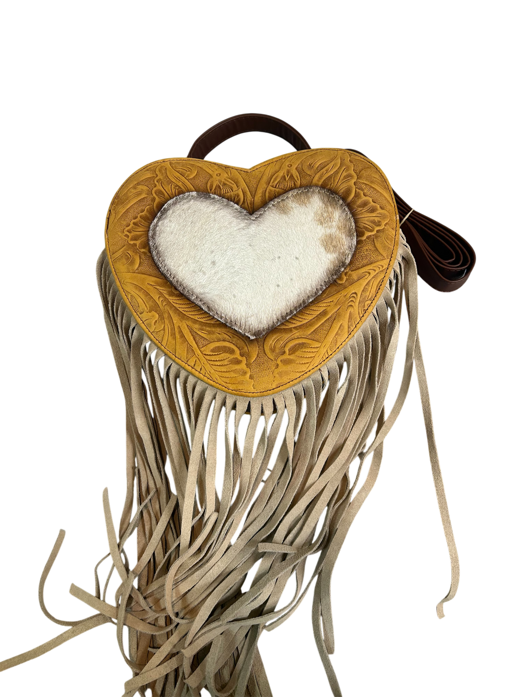 Beautiful Hand Made Western Leather Heart