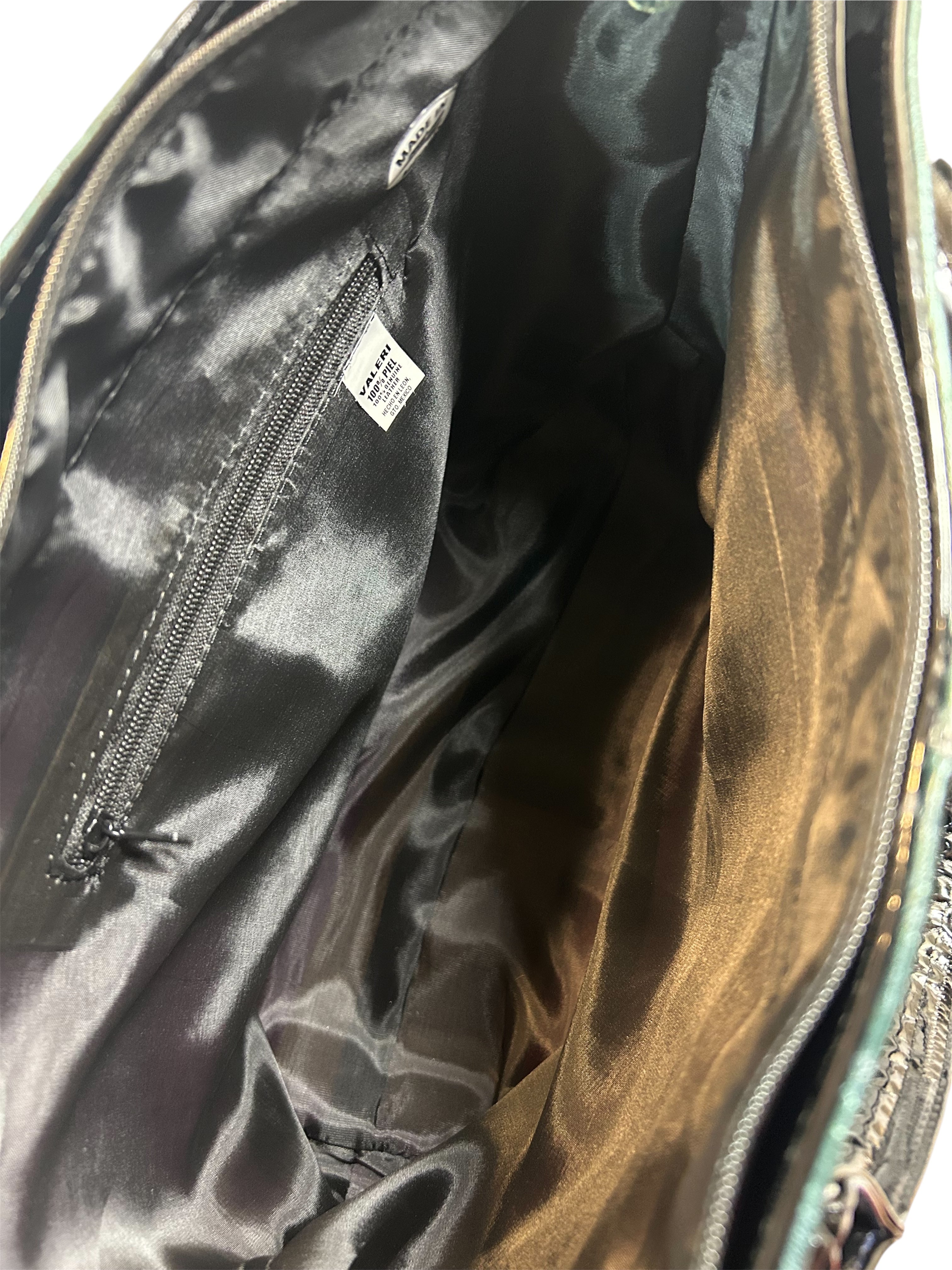 Beautiful Hand Made Green Leather Bag