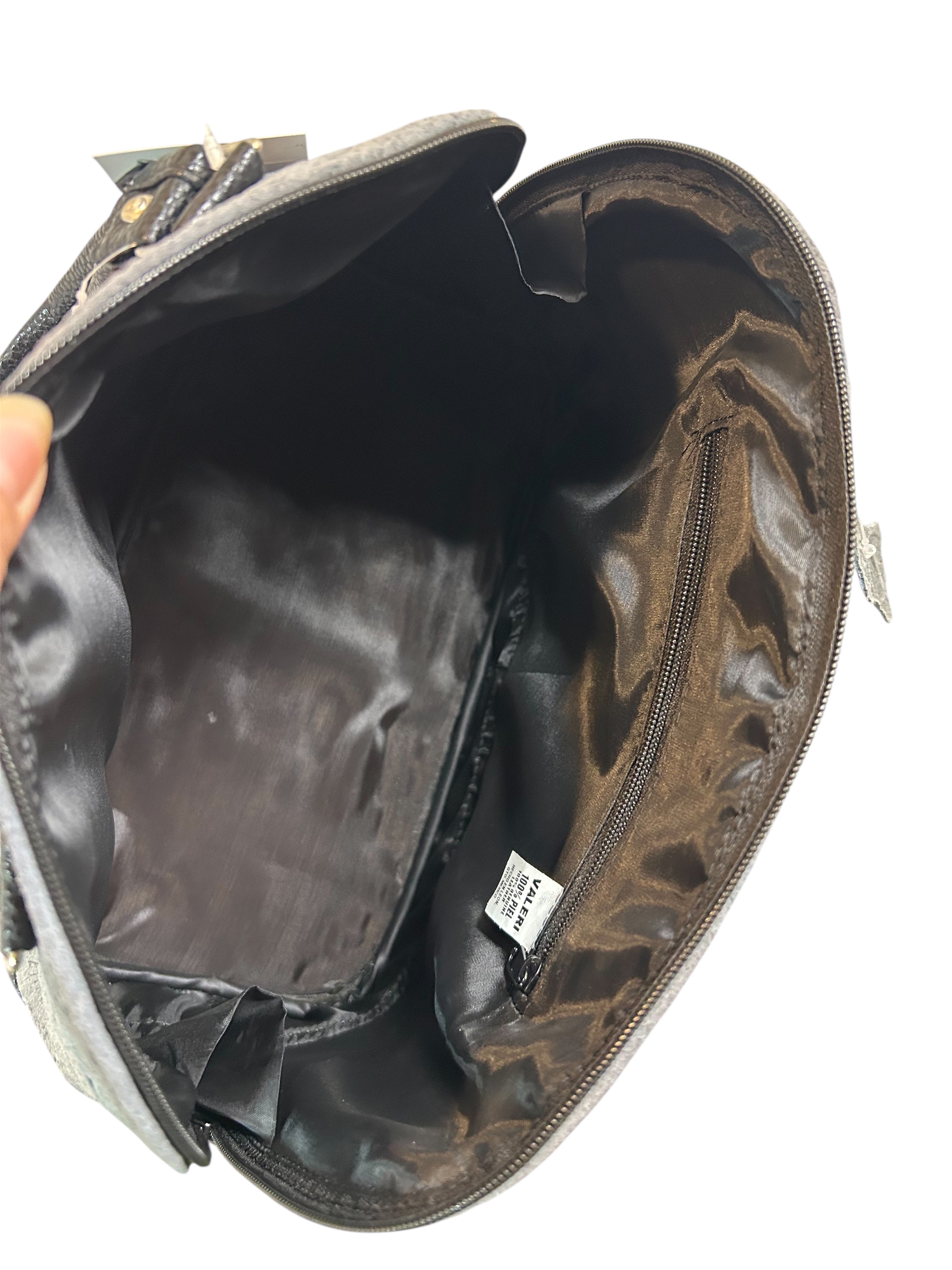 Beautiful Hand Made Gray Suede Leather Bag
