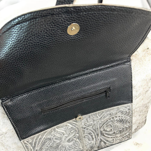 Beautiful Gray Leather Bag