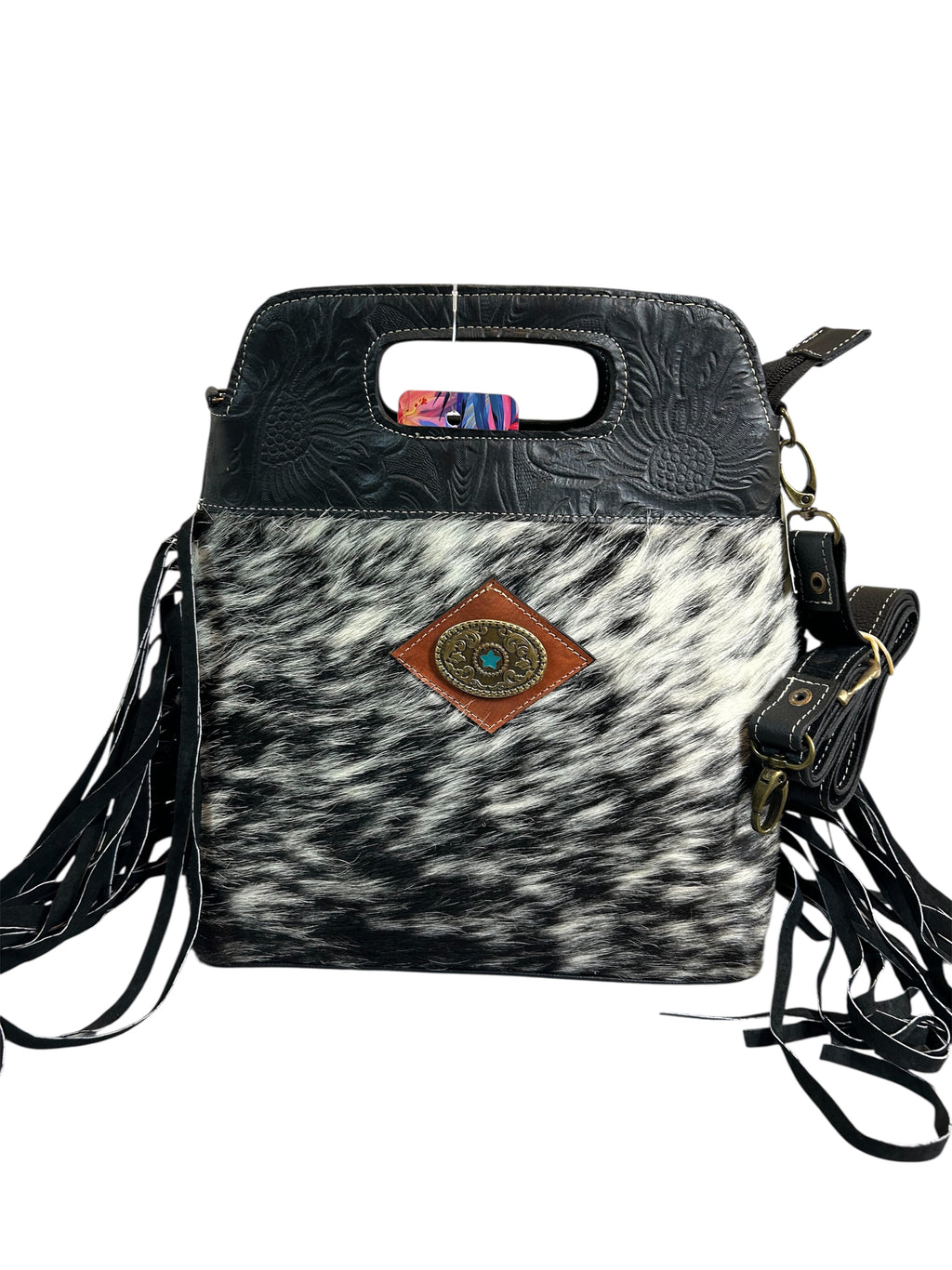 Hand made Western Leather Bag with a Crossed Body Strap Option