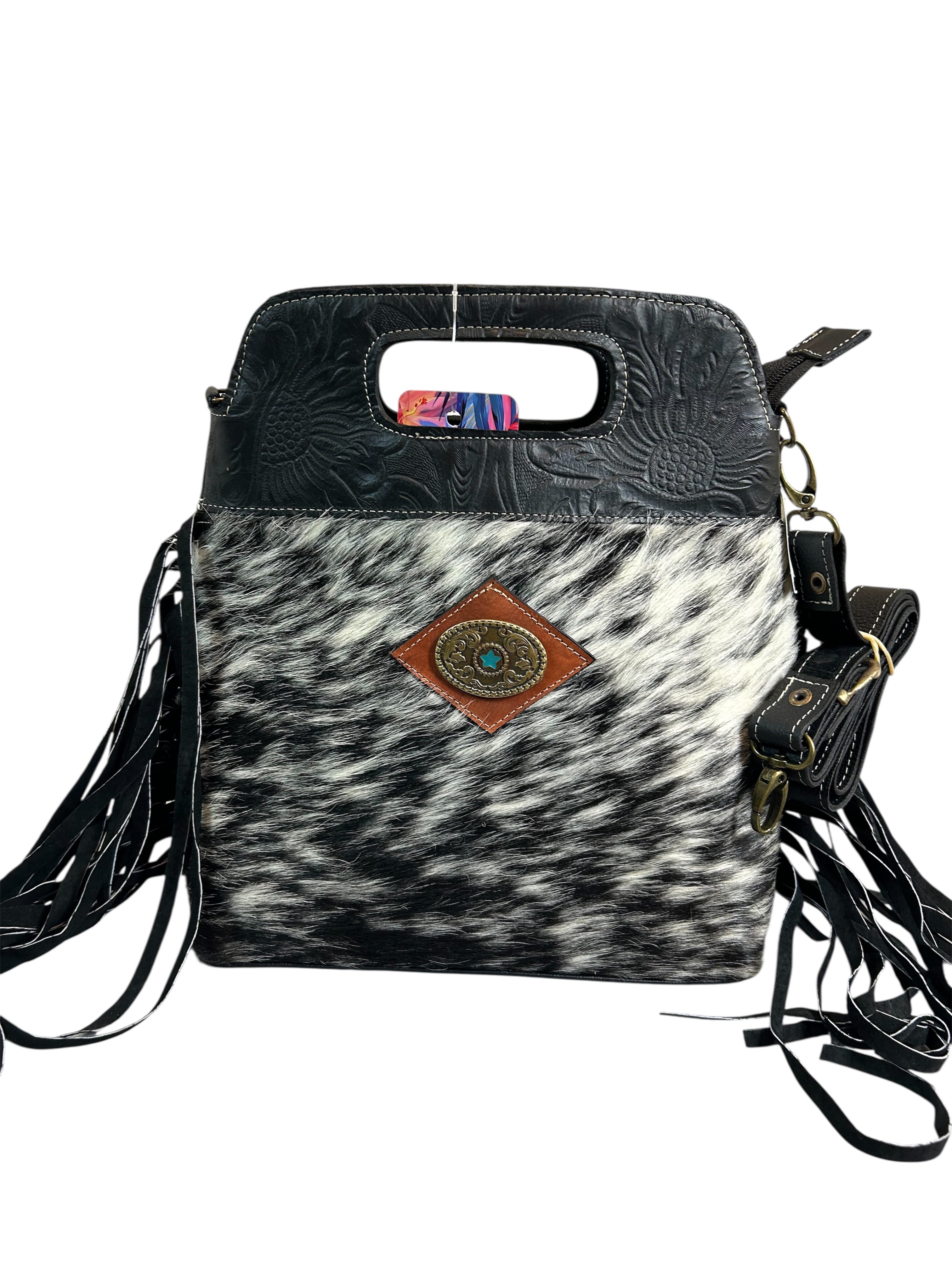 Hand made Western Leather Bag with a Crossed Body Strap Option